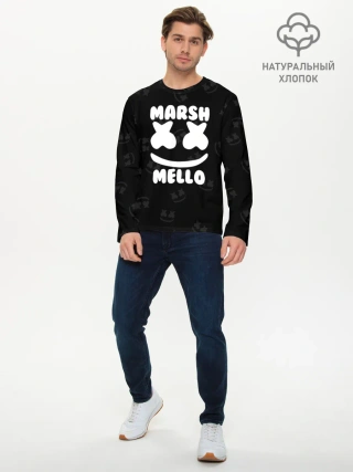 Мужской лонгслив базовый / Marshmello 7