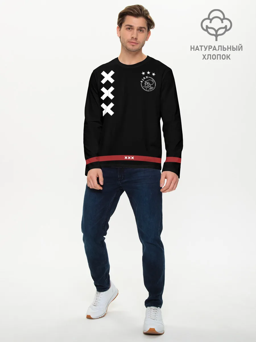 Мужской лонгслив базовый / Ajax Amsterdam