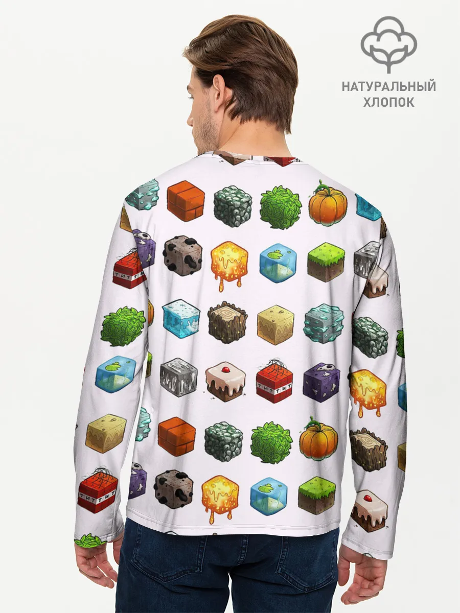 Мужской лонгслив базовый / Minecraft