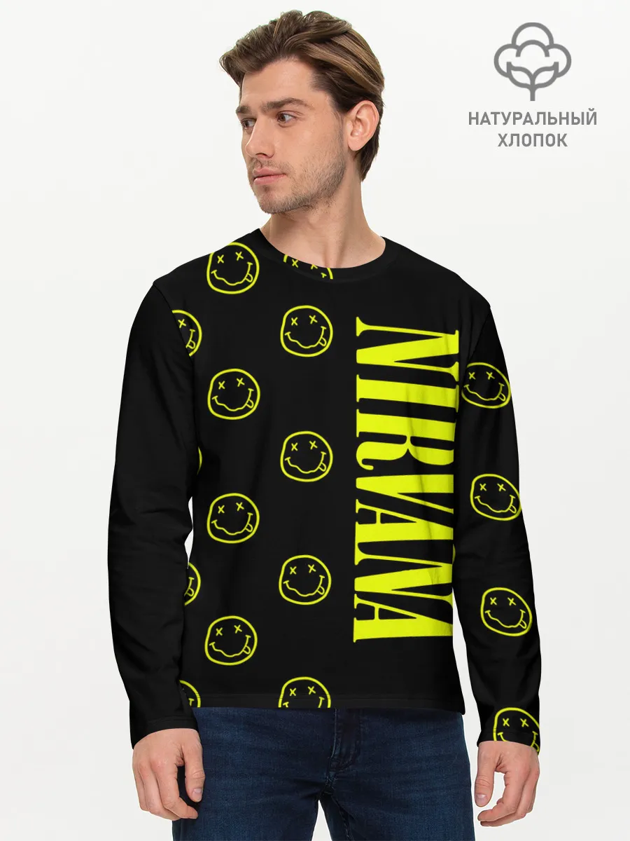 Мужской лонгслив базовый / Nirvana 2