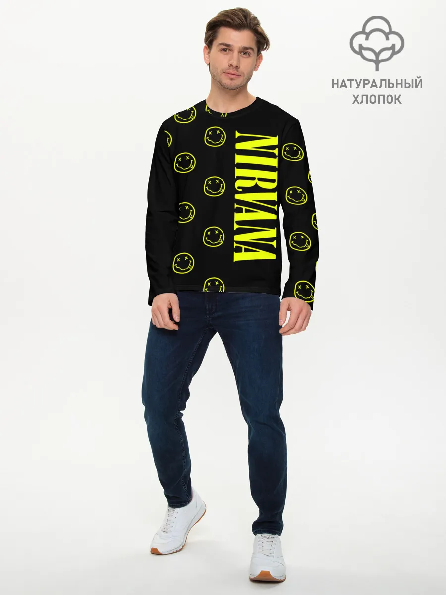 Мужской лонгслив базовый / Nirvana 2