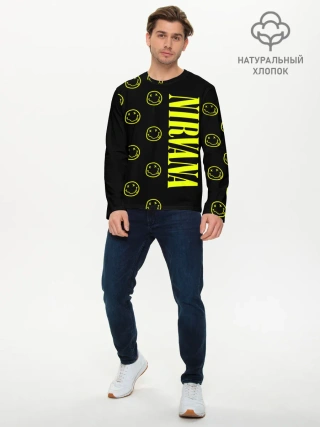 Мужской лонгслив базовый / Nirvana 2