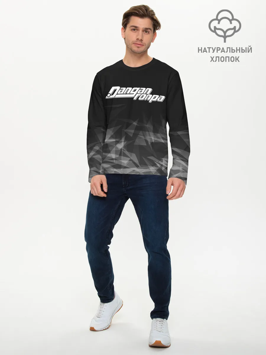 Мужской лонгслив базовый / DANGANRONPA дым
