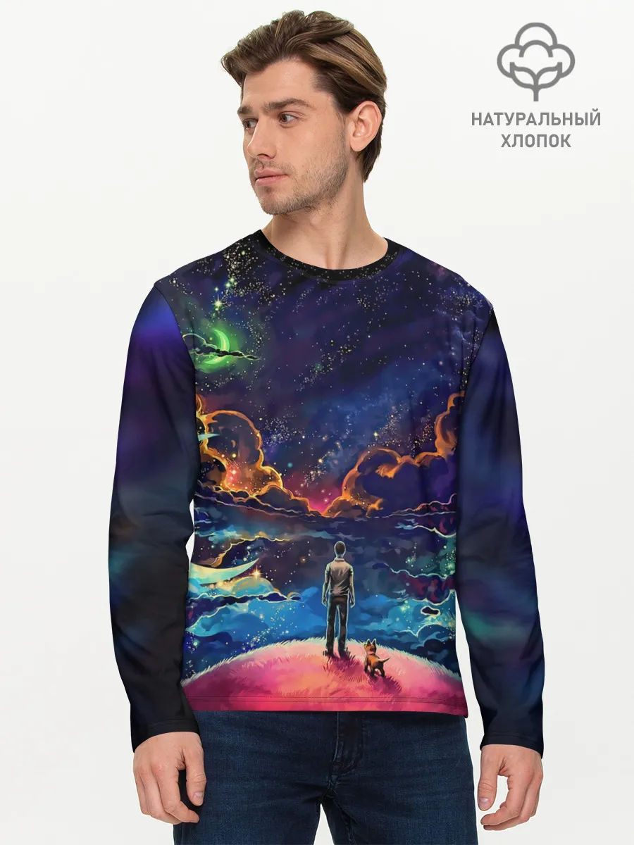 Мужской лонгслив базовый / Арт