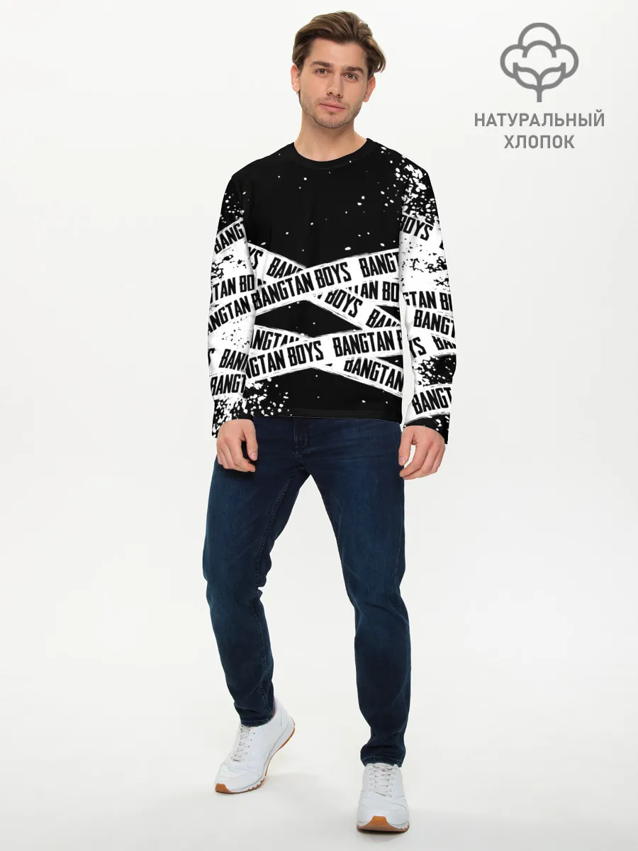 Мужской лонгслив базовый / BTS / БТС