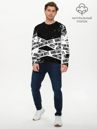 Мужской лонгслив базовый / BTS / БТС