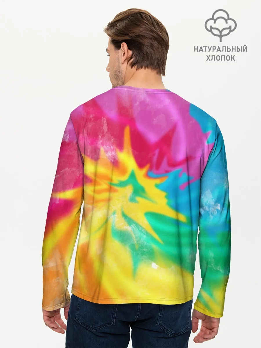 Мужской лонгслив базовый / Tie-Dye