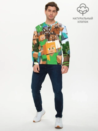 Мужской лонгслив базовый / MINECRAFT