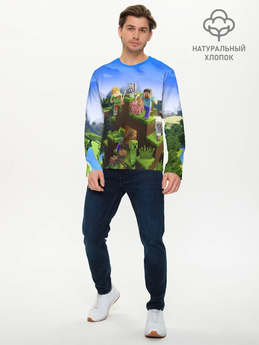 Мужской лонгслив базовый / MINECRAFT