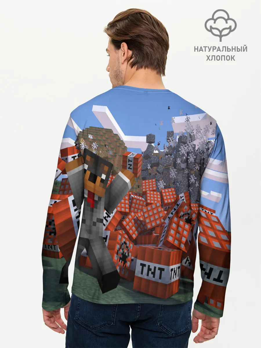 Мужской лонгслив базовый / MINECRAFT