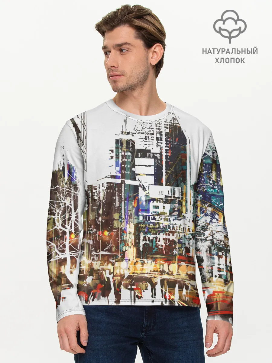 Мужской лонгслив базовый / Мегаполис