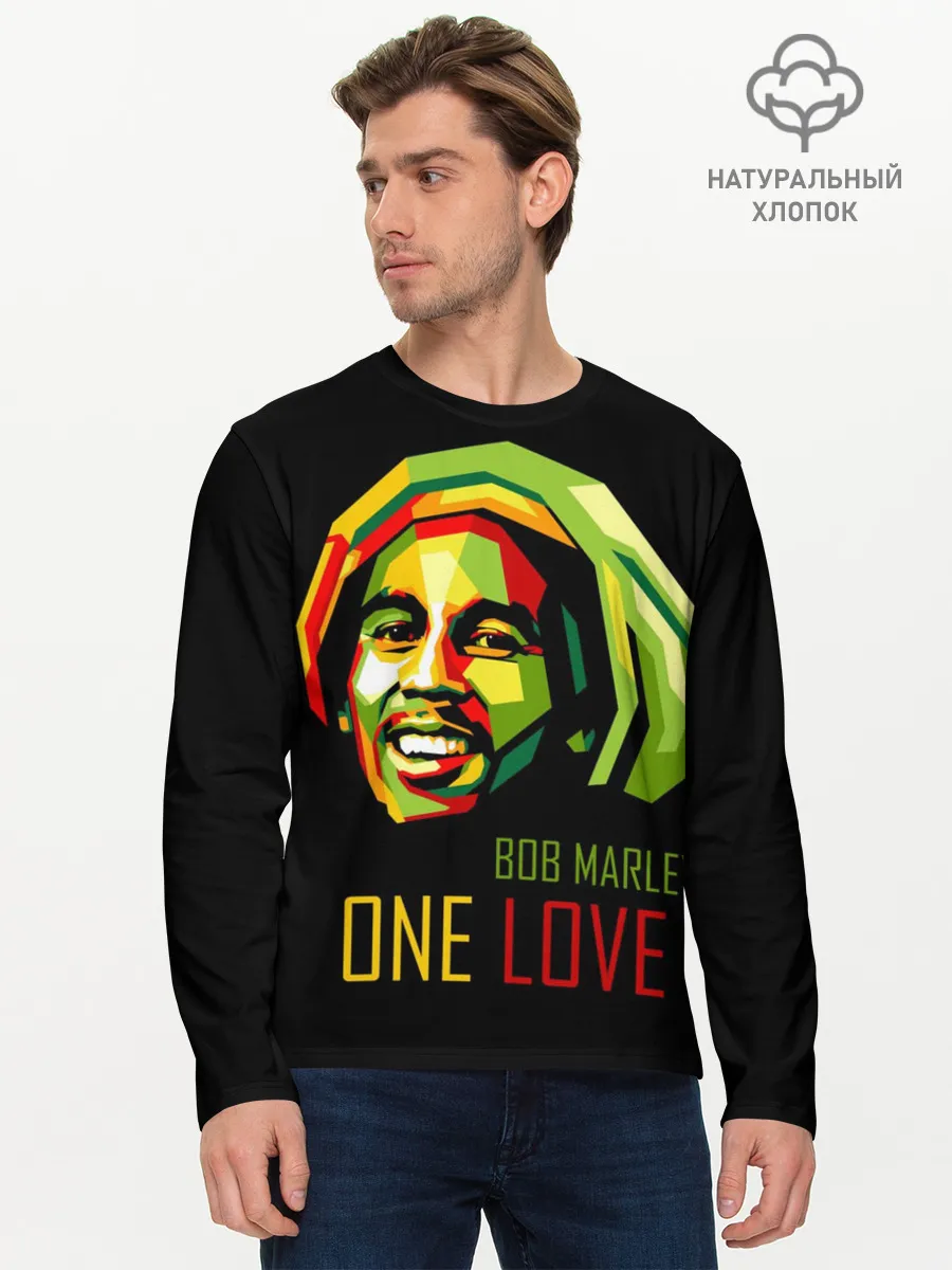Мужской лонгслив базовый / Боб Марли