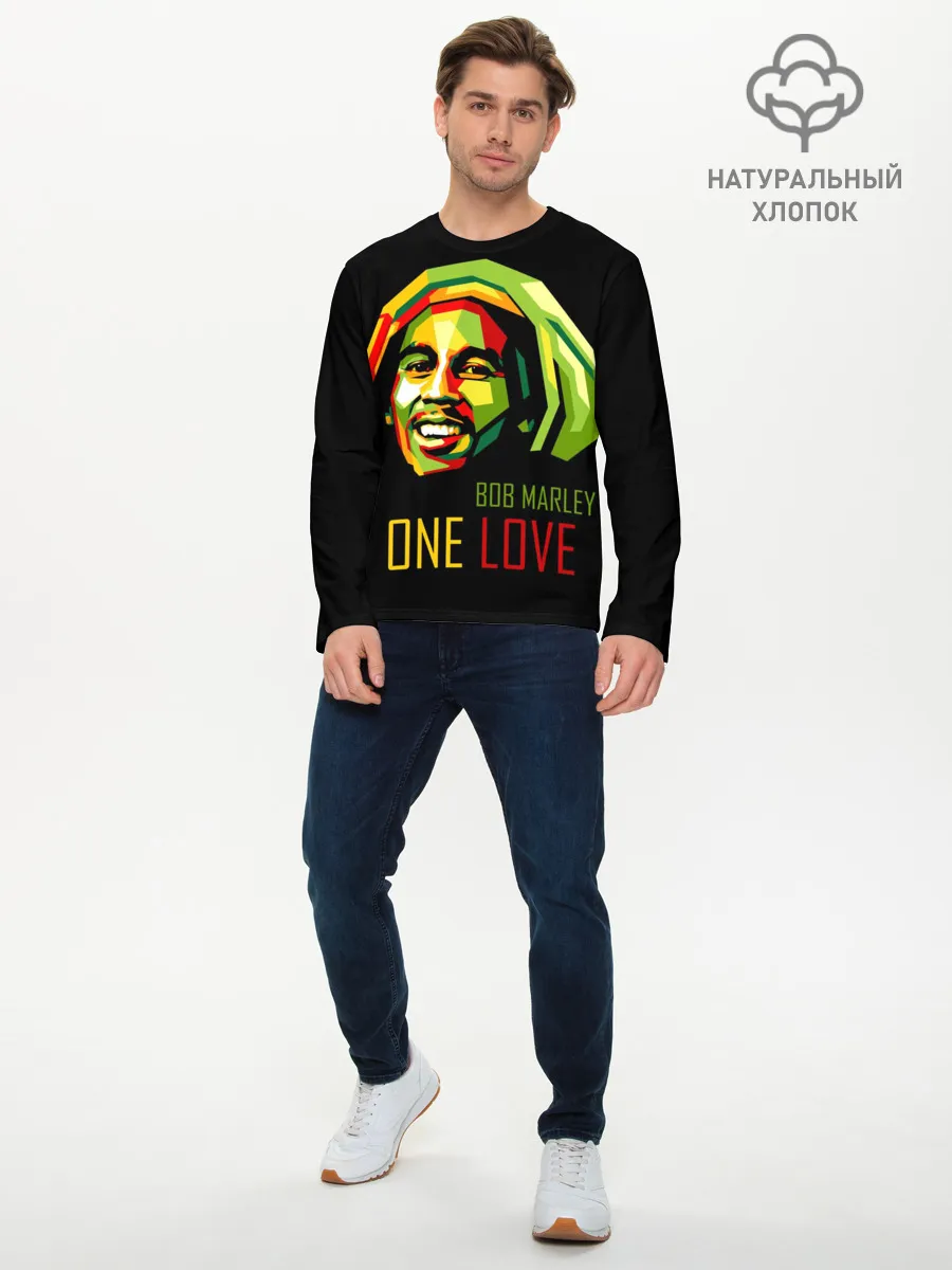 Мужской лонгслив базовый / Боб Марли