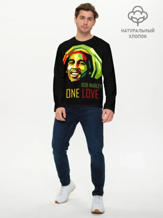 Мужской лонгслив базовый / Боб Марли