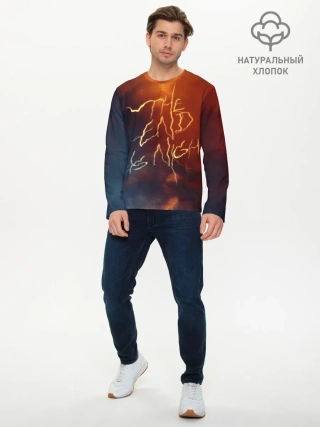 Мужской лонгслив базовый / The end is night