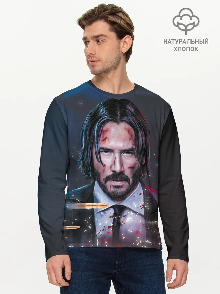 Мужской лонгслив базовый / Джон Уик