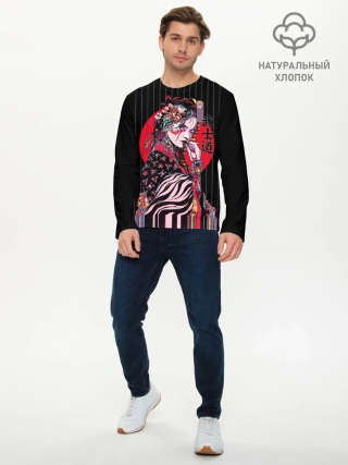 Мужской лонгслив базовый / Гейша