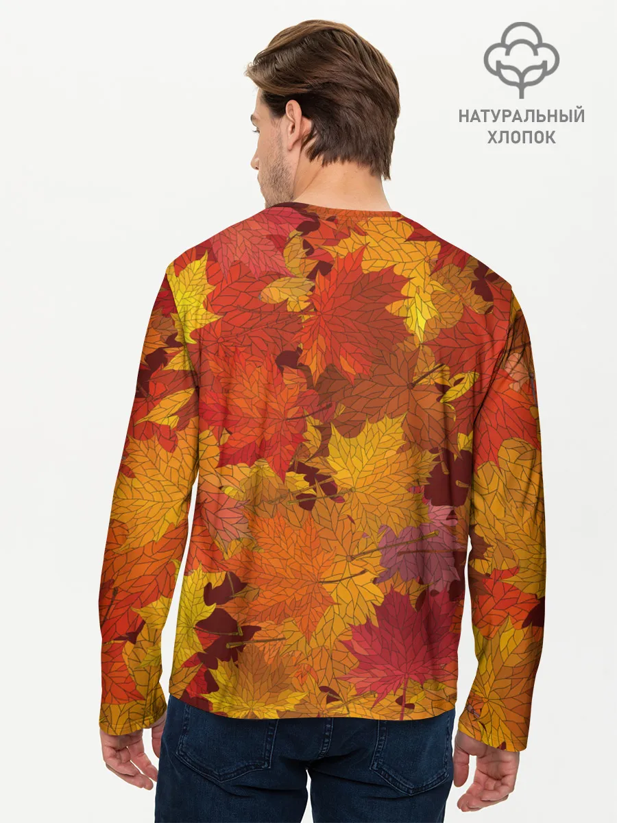 Мужской лонгслив базовый / Осенние листья