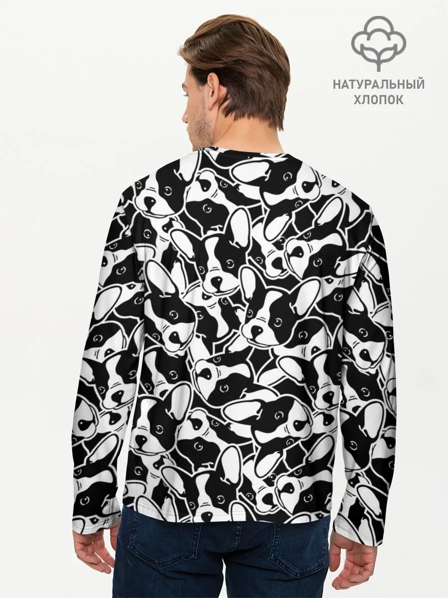 Мужской лонгслив базовый / Забавные собаки