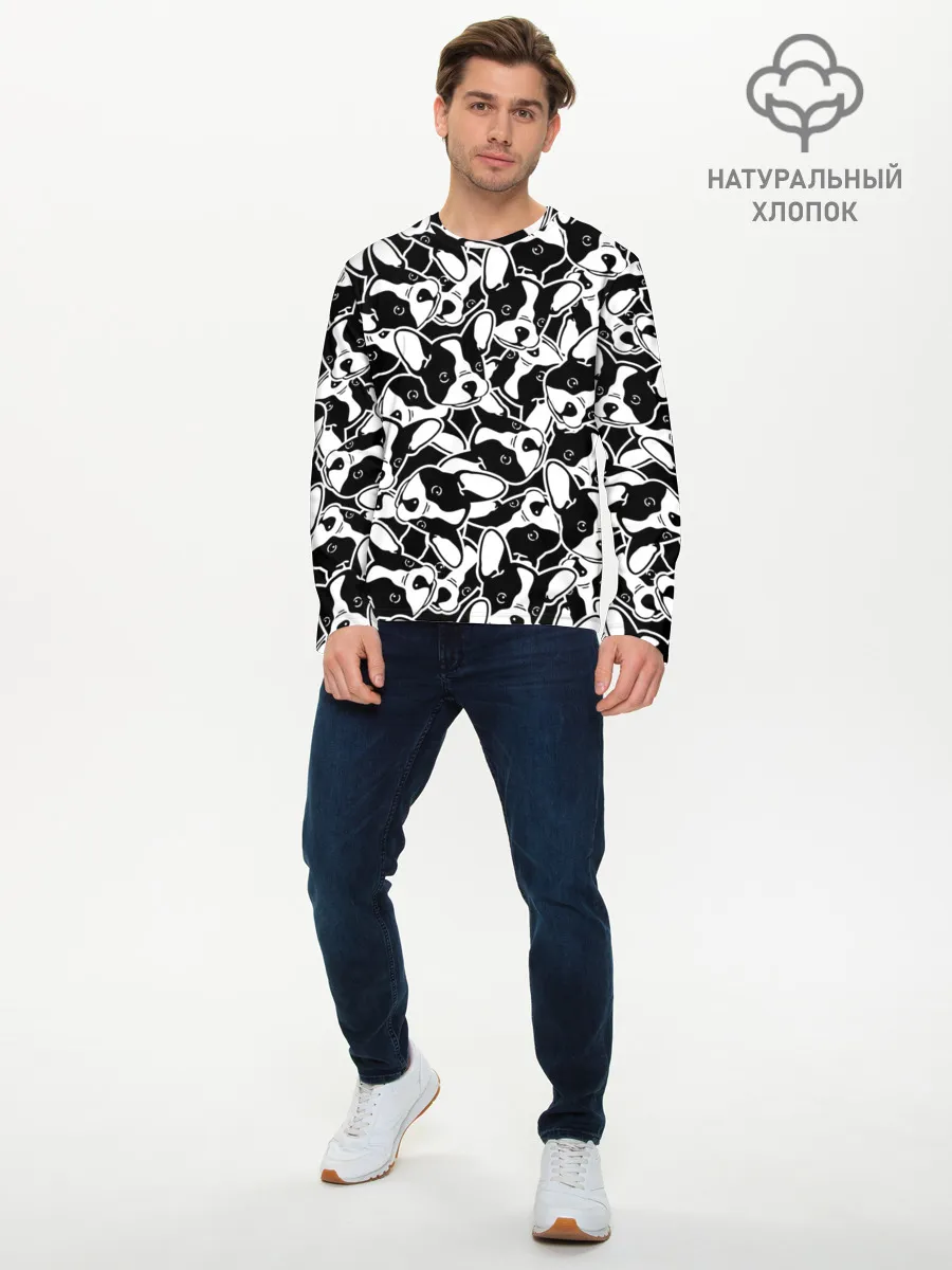 Мужской лонгслив базовый / Забавные собаки