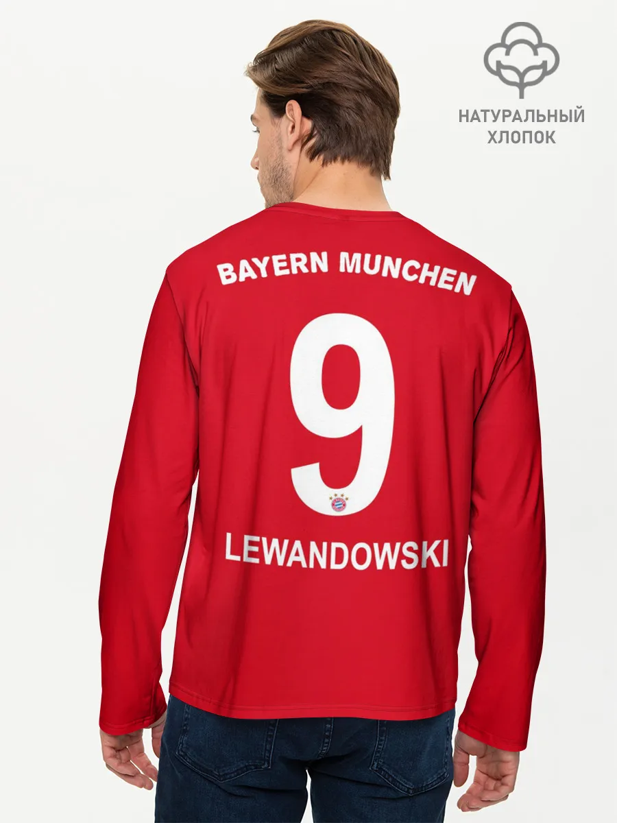 Мужской лонгслив базовый / Lewandowski home 19-20