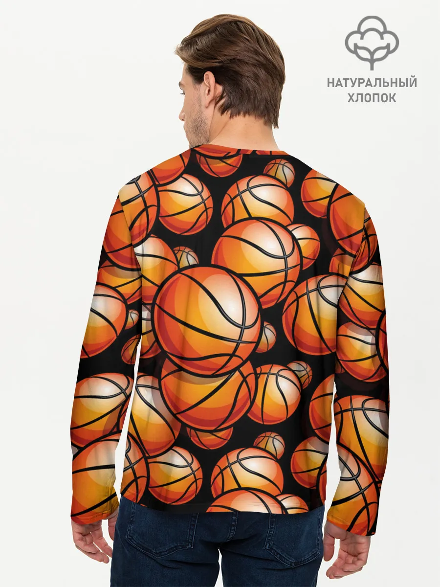 Мужской лонгслив базовый / Баскетбольные мячи