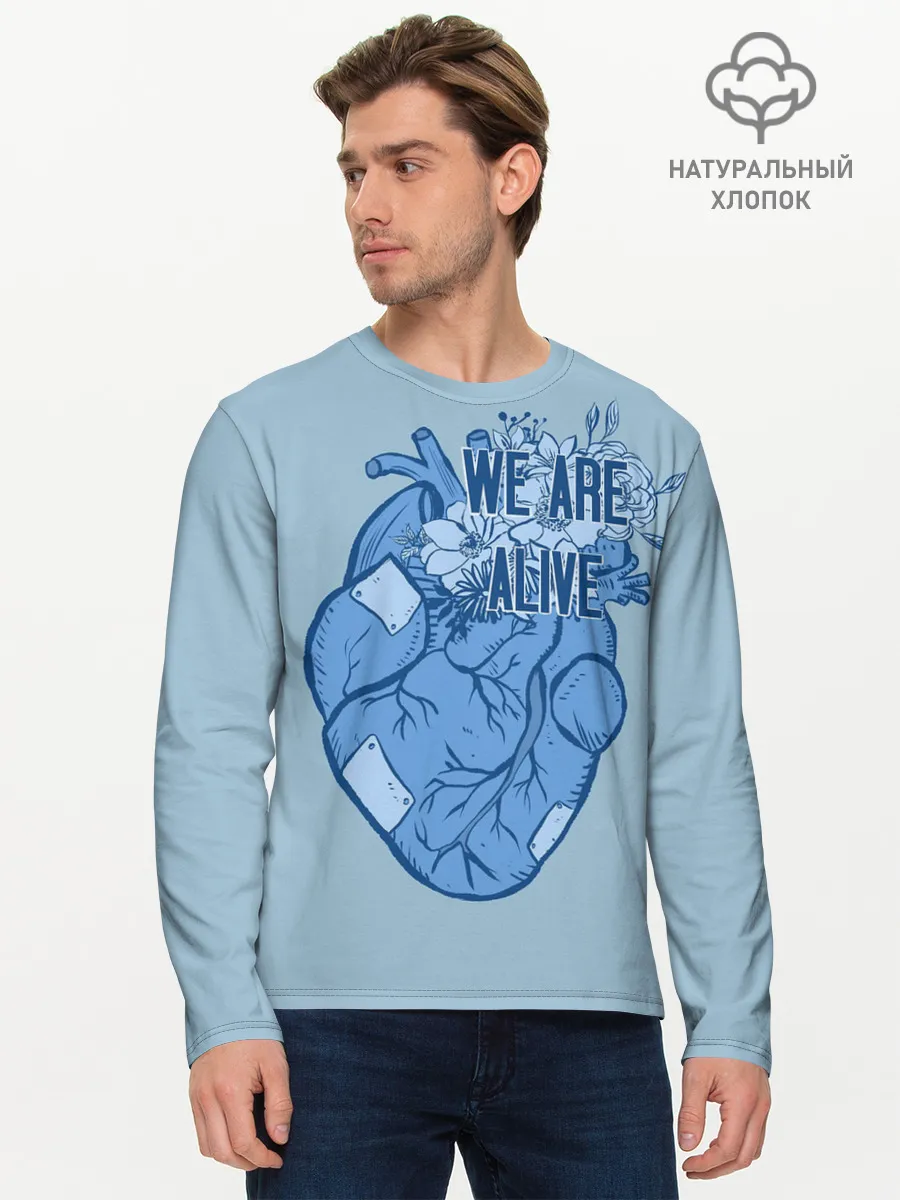 Мужской лонгслив базовый / WE ARE ALIVE