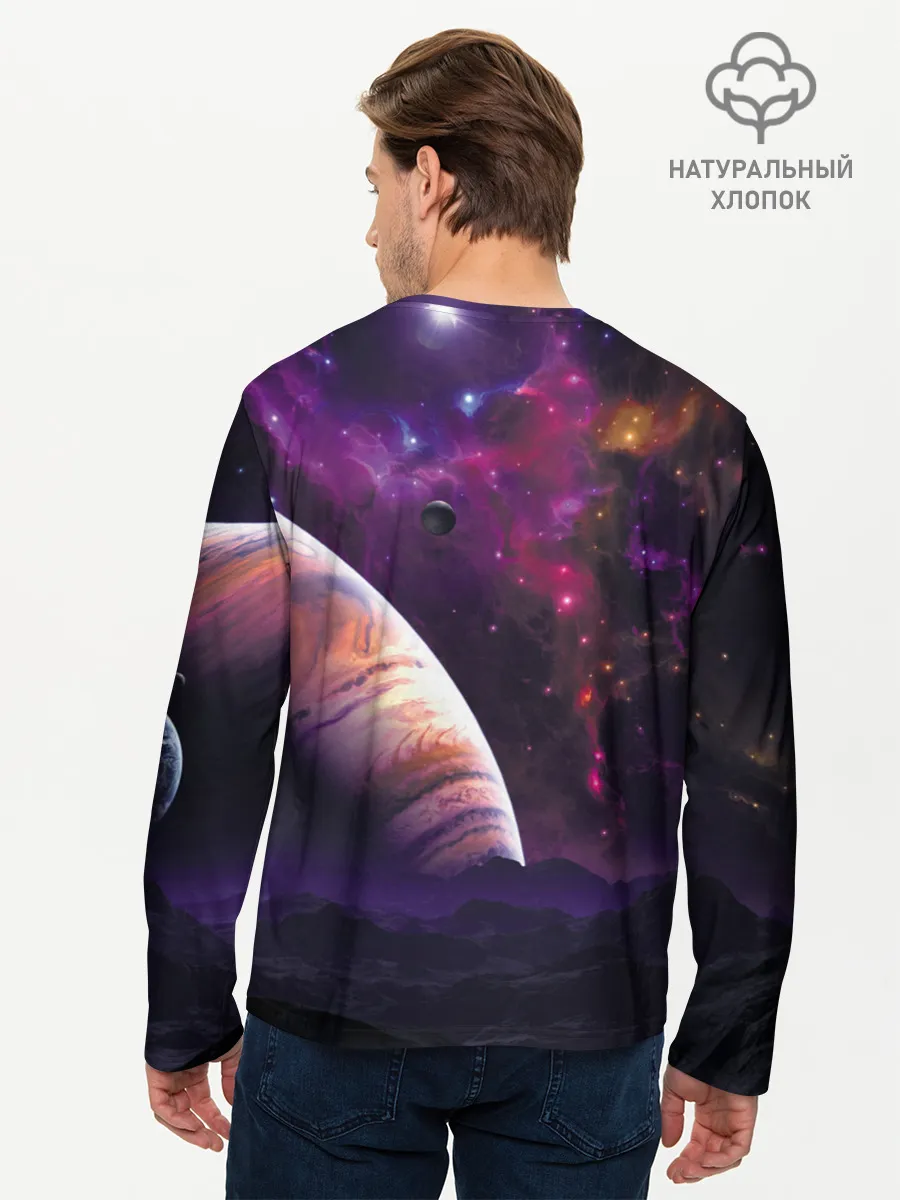 Мужской лонгслив базовый / Космос