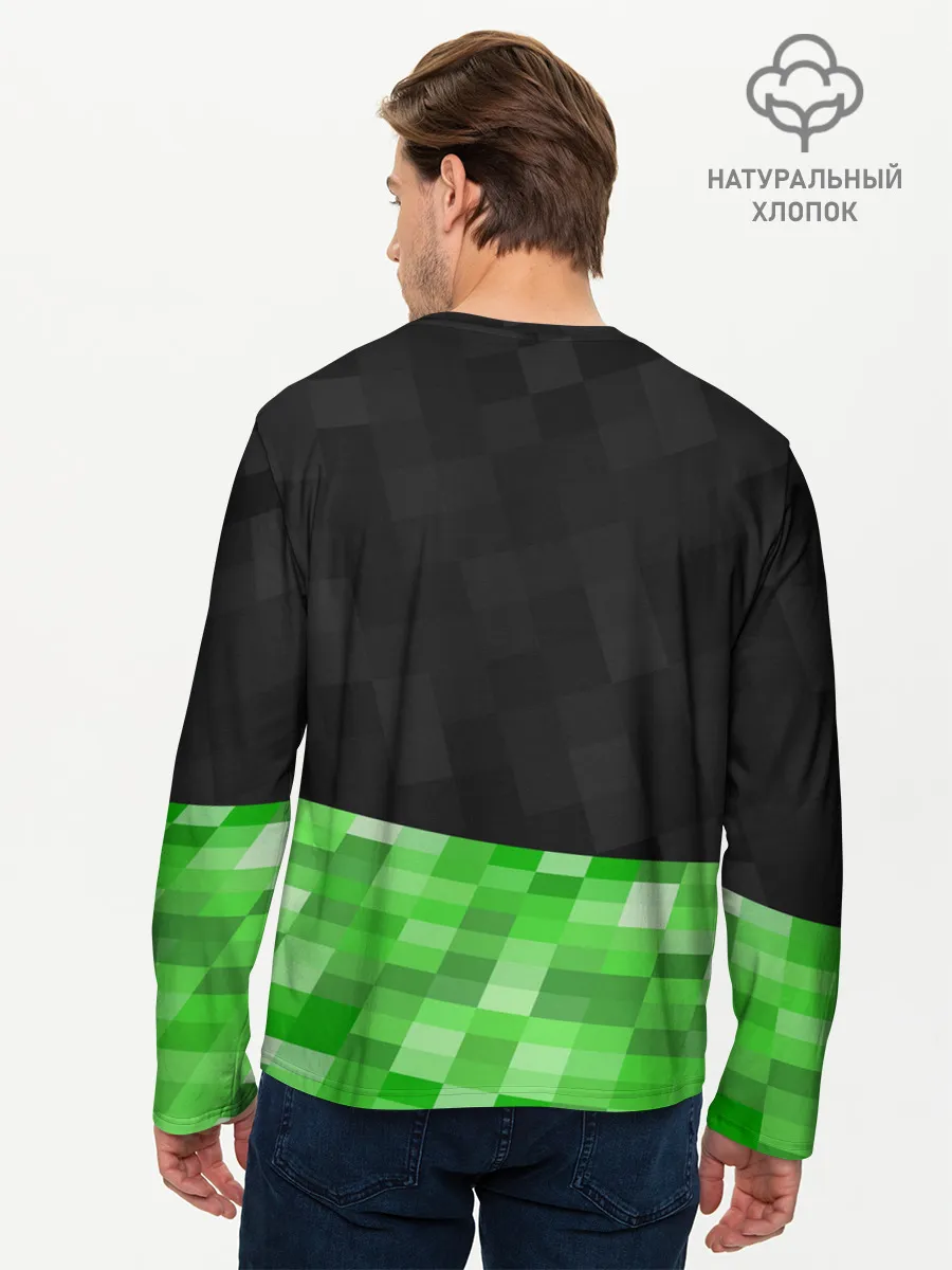 Мужской лонгслив базовый / Minecraft EARTH - Котик