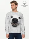 Мужской лонгслив базовый / Собака - улыбака