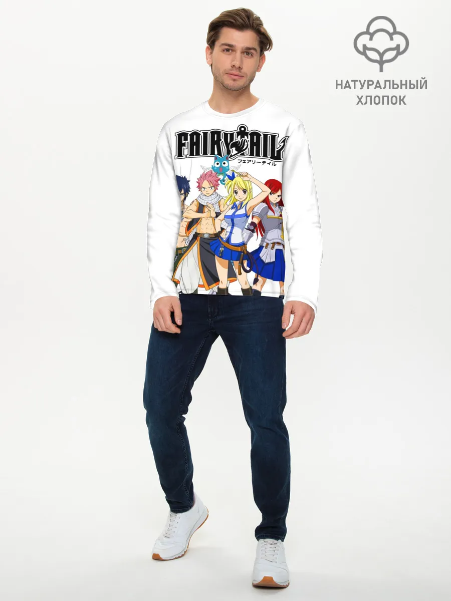 Мужской лонгслив базовый / Команда Фейри Тейл