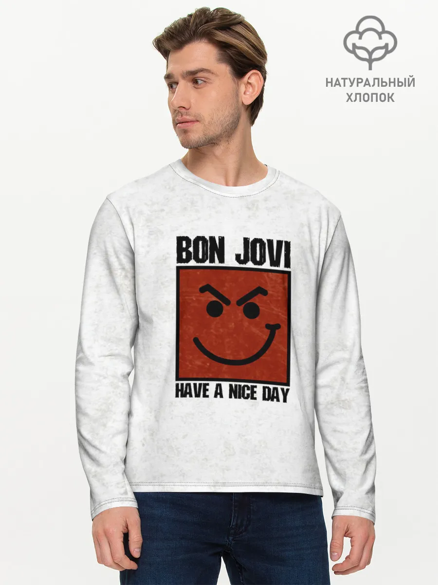 Мужской лонгслив базовый / Have a nice day