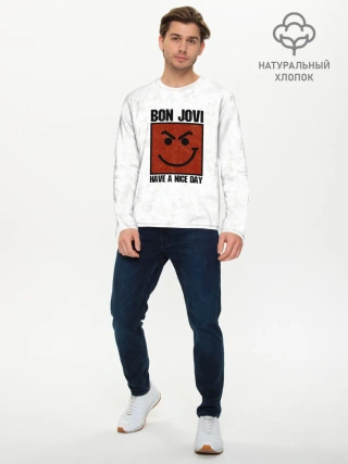 Мужской лонгслив базовый / Have a nice day