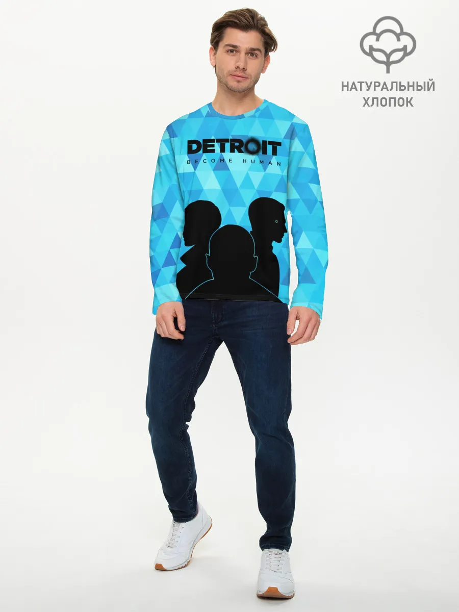 Мужской лонгслив базовый / Detroit: Become Human.