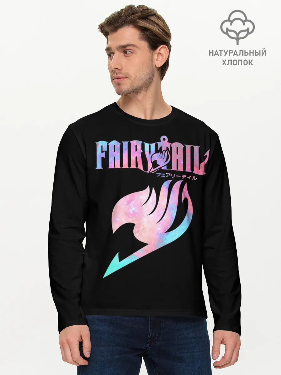 Мужской лонгслив базовый / радужный символ Фейри Тейл