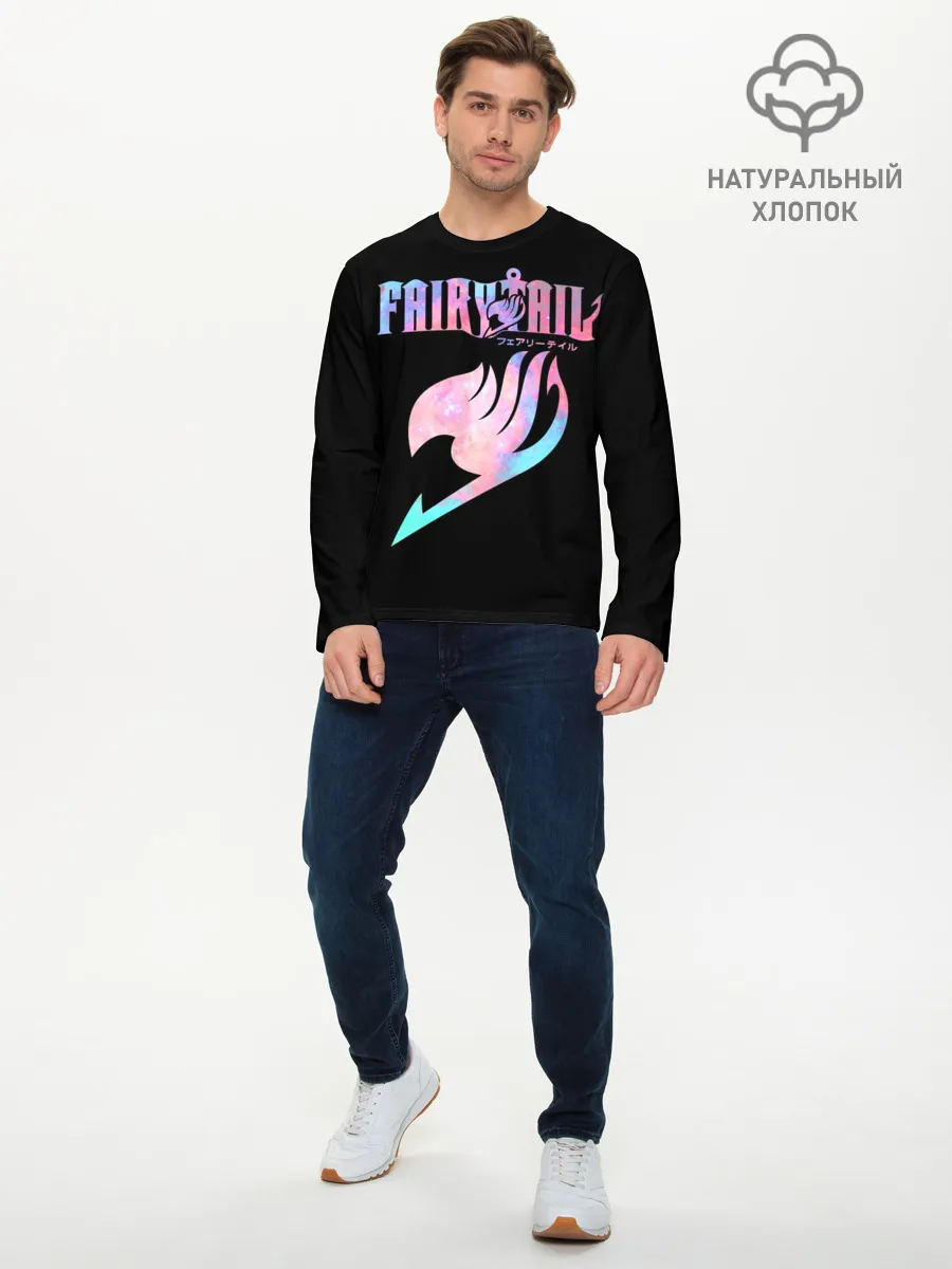 Мужской лонгслив базовый / радужный символ Фейри Тейл
