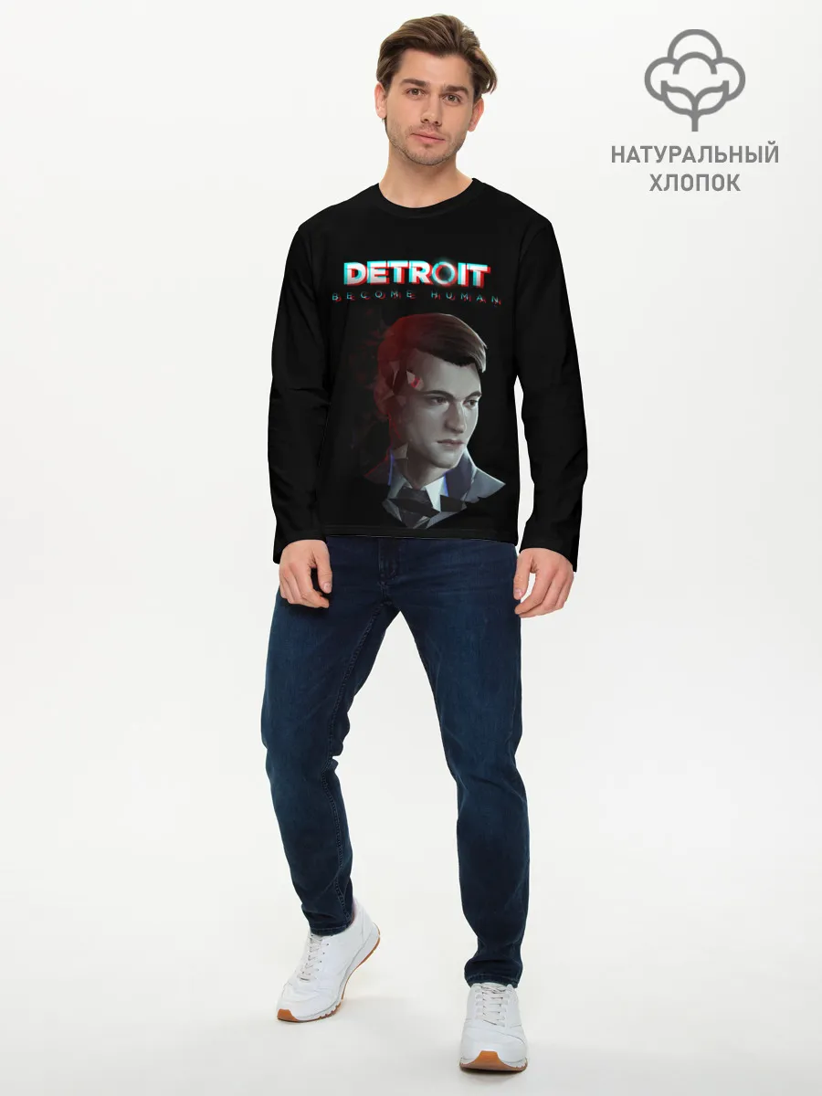 Мужской лонгслив базовый / Detroit: Become Human.