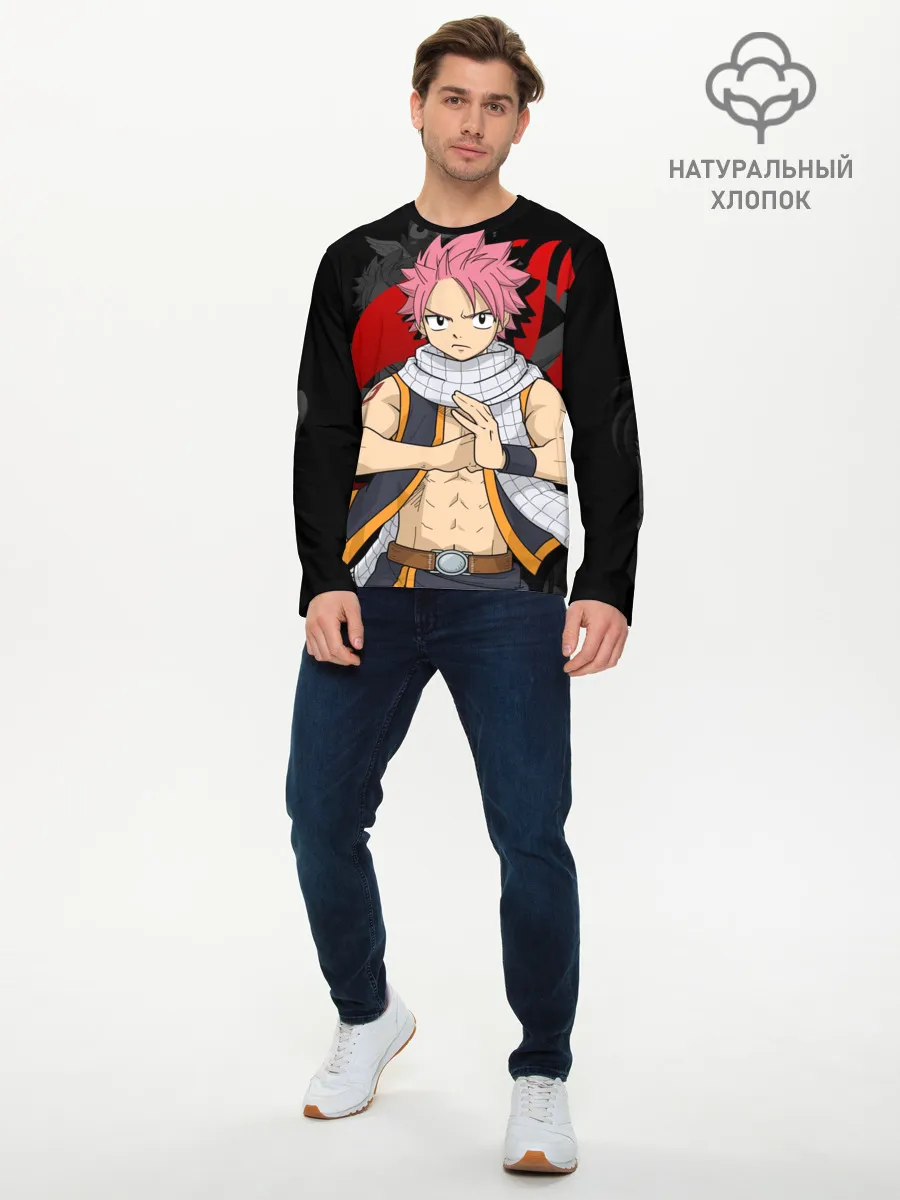 Мужской лонгслив базовый / Fairy Tail, Нацу