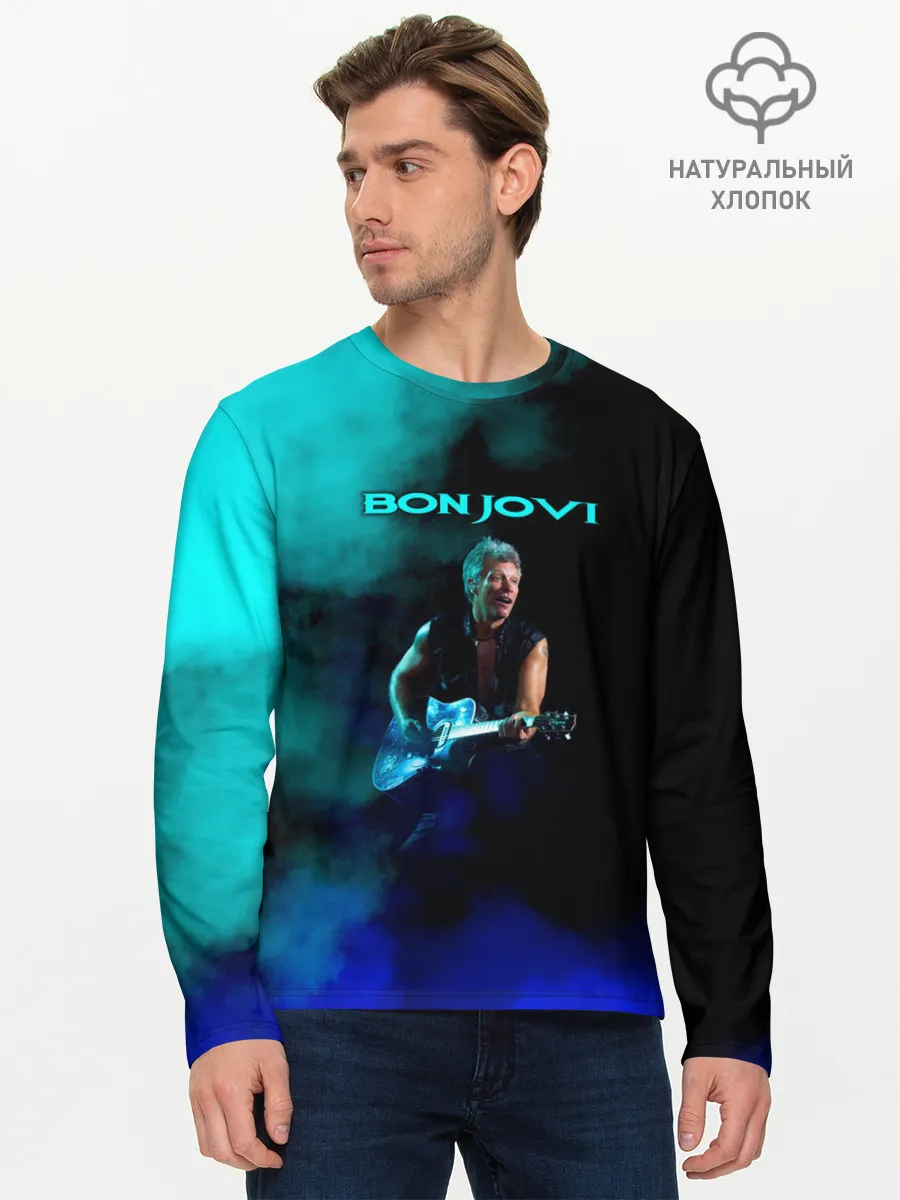 Мужской лонгслив базовый / Bon Jovi