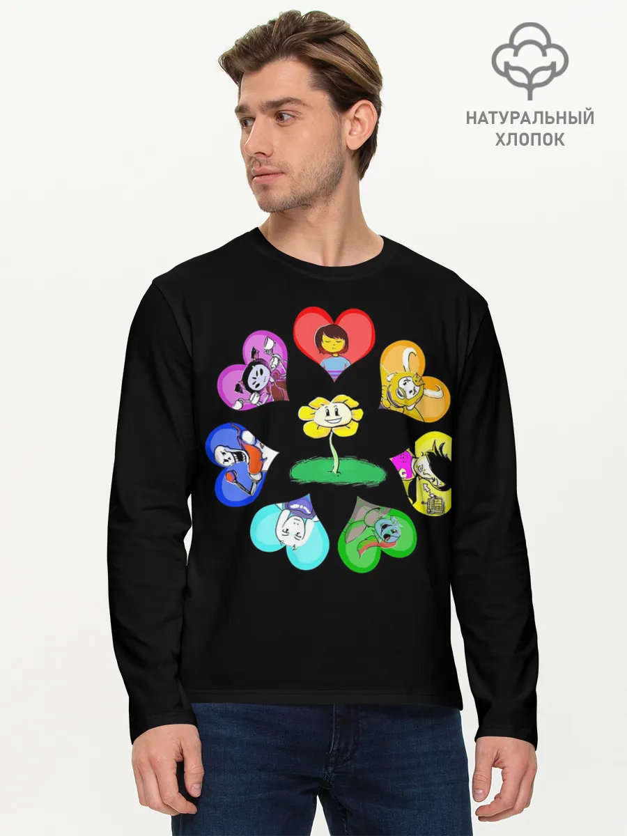 Мужской лонгслив базовый / Undertale