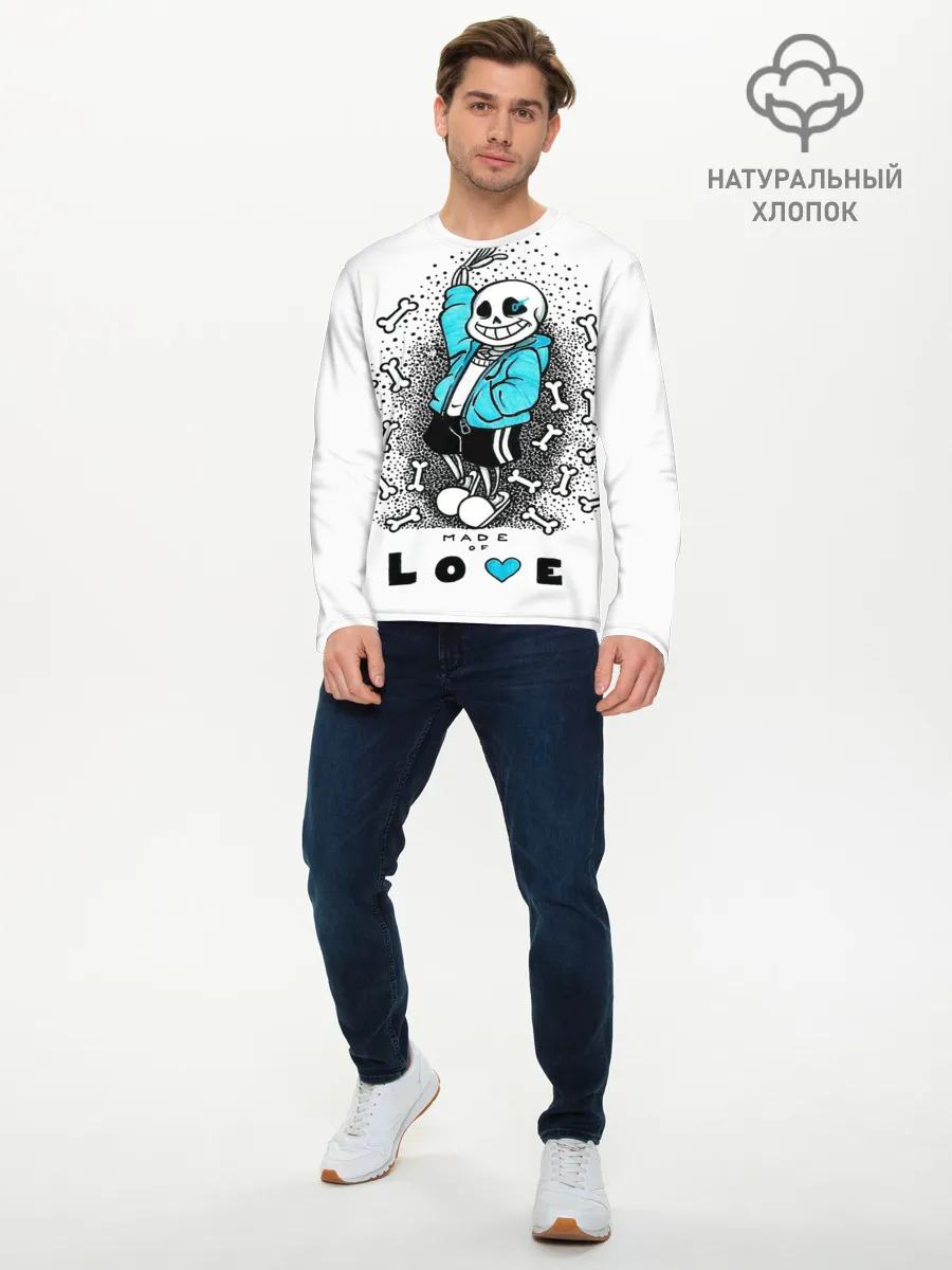 Мужской лонгслив базовый / Made of love