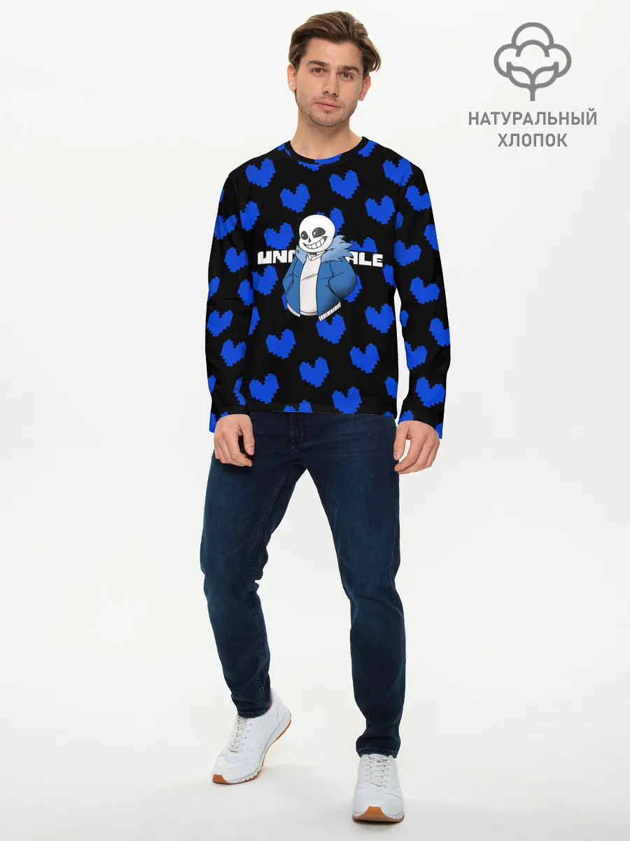 Мужской лонгслив базовый / Undertale.