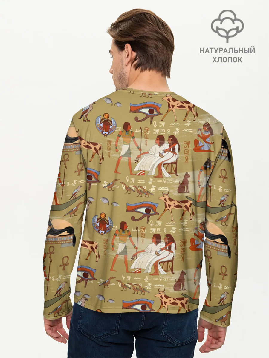 Мужской лонгслив базовый / Египетские Боги