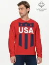 Мужской лонгслив базовый / USA