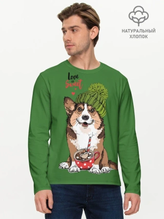 Мужской лонгслив базовый / Love is sweet