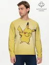 Мужской лонгслив базовый / Pikachu Pika Pika