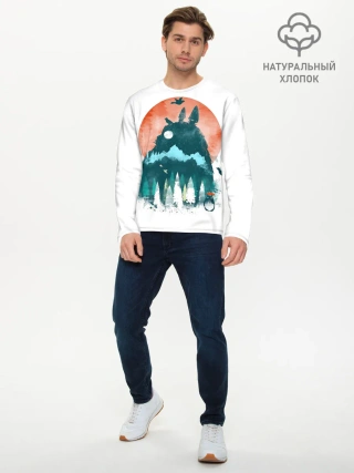 Мужской лонгслив базовый / Силуэт Тоторо