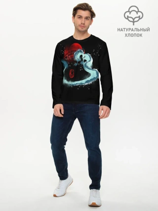 Мужской лонгслив базовый / Дракон Хаку