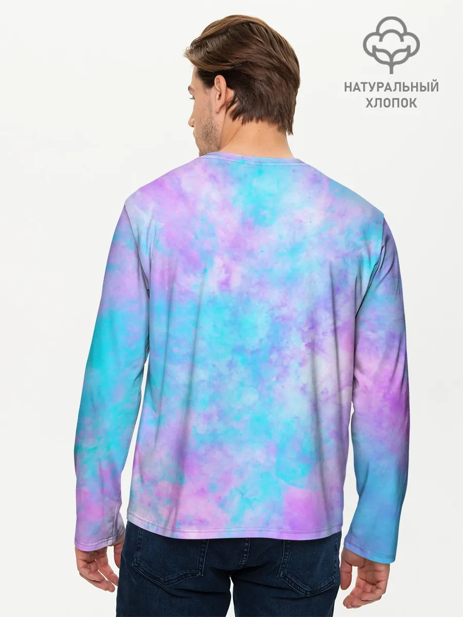 Мужской лонгслив базовый / Мрамор Tie Dye