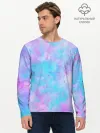 Мужской лонгслив базовый / Мрамор Tie Dye